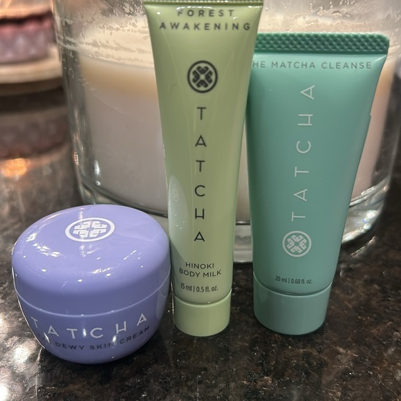 TATCHA Hinoki Body Milk + The Matcha Cleanse+The Dewy Skin Cream  NEW - Picture 1 of 5